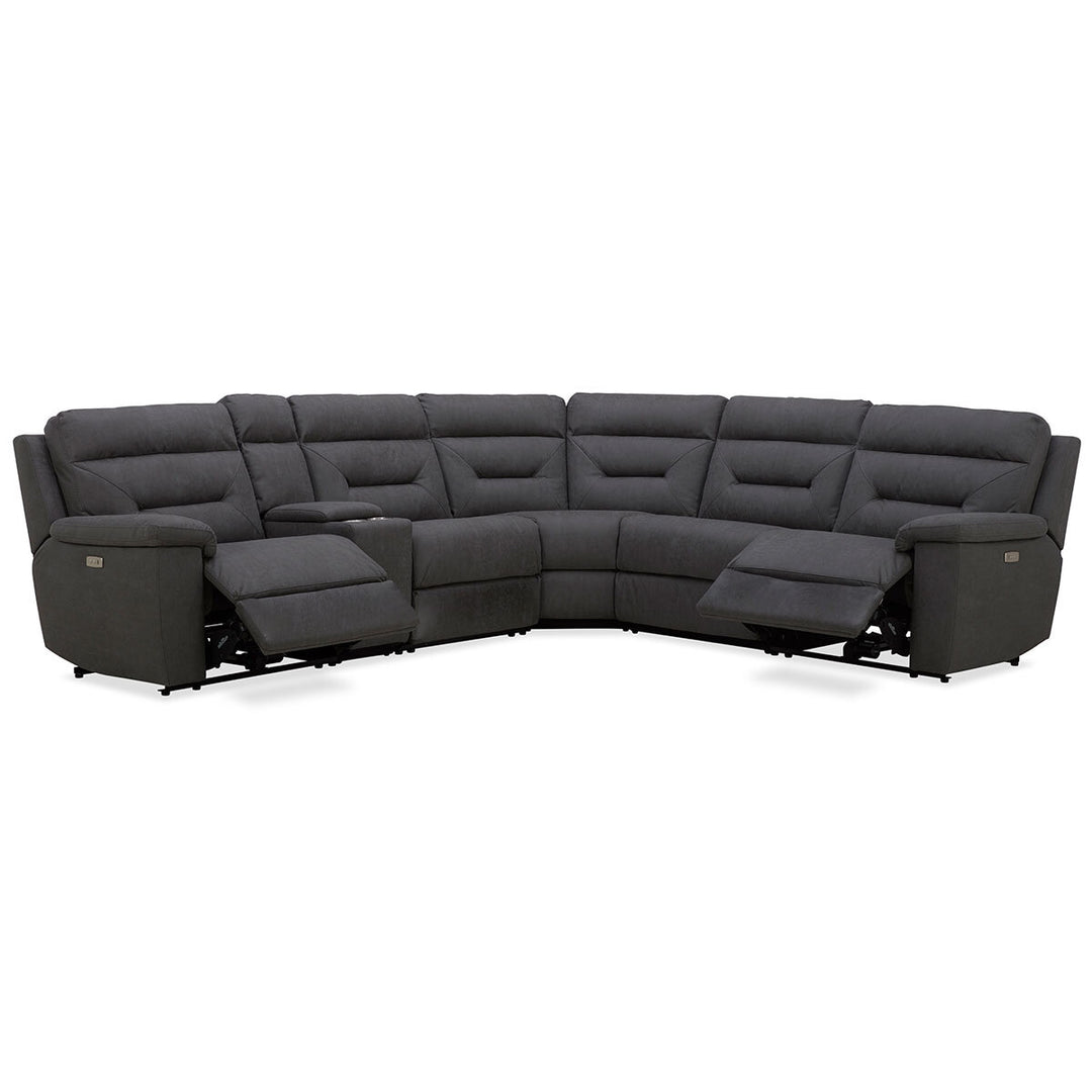 Gilman Creek Justin Grey Fabric Power Reclining Sectional Sofa