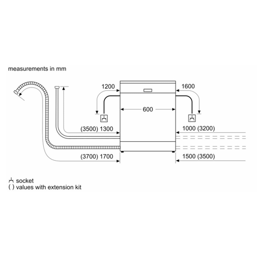 Bosch Series 4 SMS4EMI06G 14 Place Setting Dishwasher, C Rated in Inox