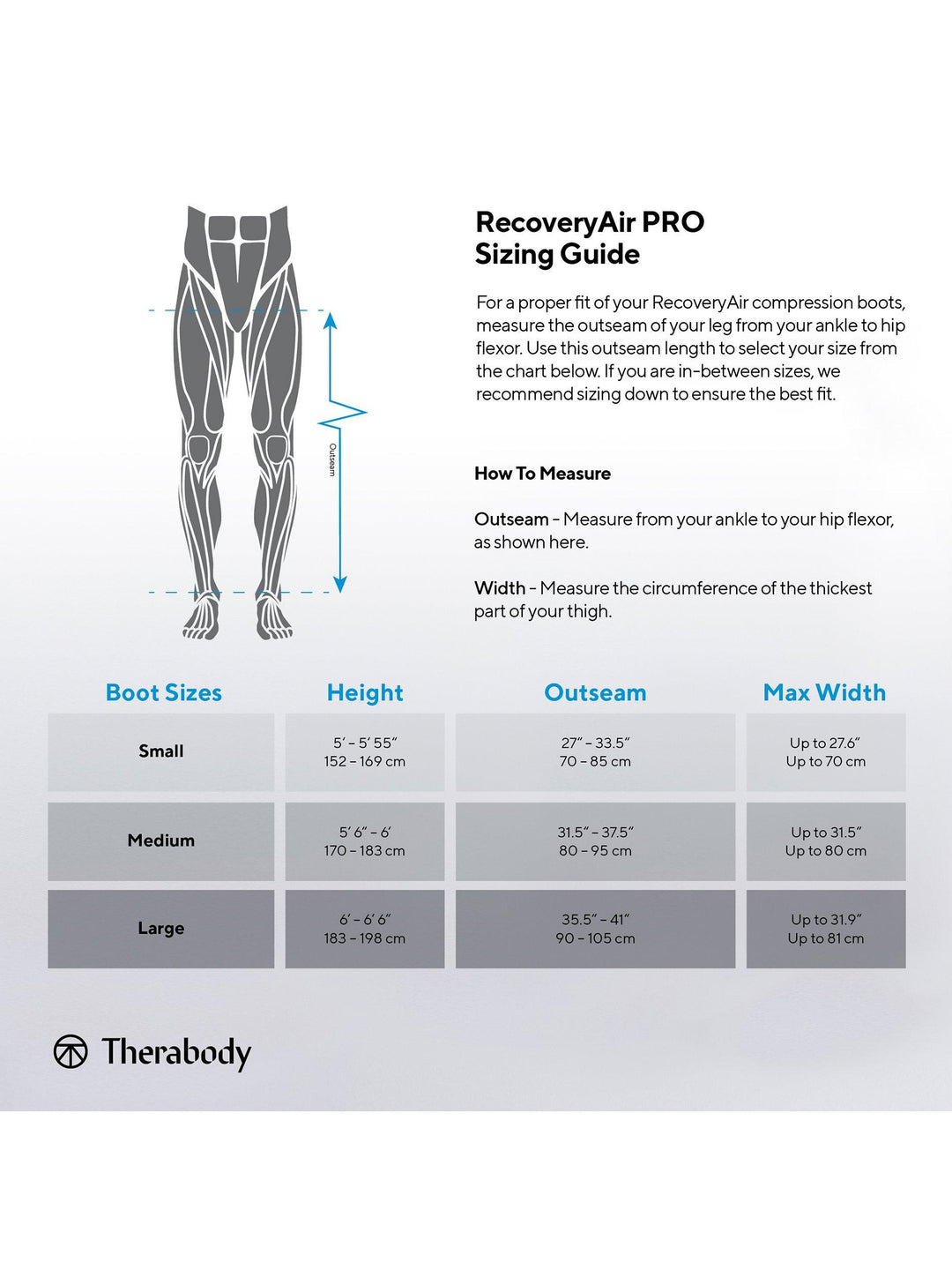 Therabody RecoveryAir Pro Pneumatic Compression Boots, Medium