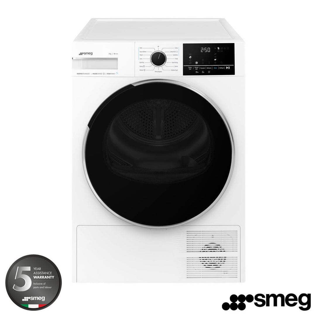 Smeg DNP83SEUK 8kg Heat Pump Dryer A+++ Rating in White