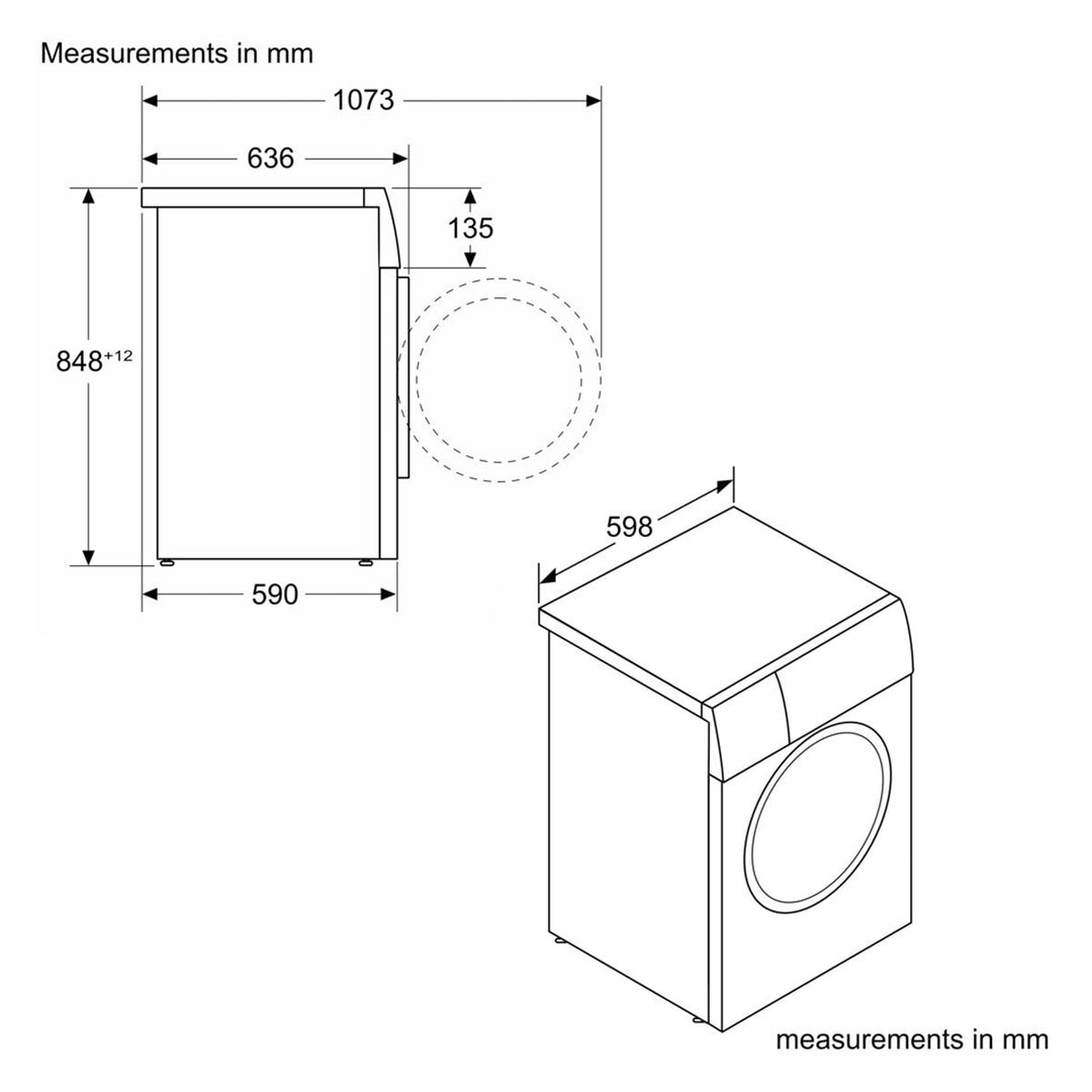 Bosch Series 6 WGG244FCGB Washing Machine, 9kg, 1400PRM, A Rated in Grey