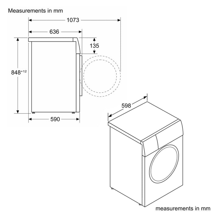 Bosch Series 6 WGG244FCGB Washing Machine, 9kg, 1400PRM, A Rated in Grey