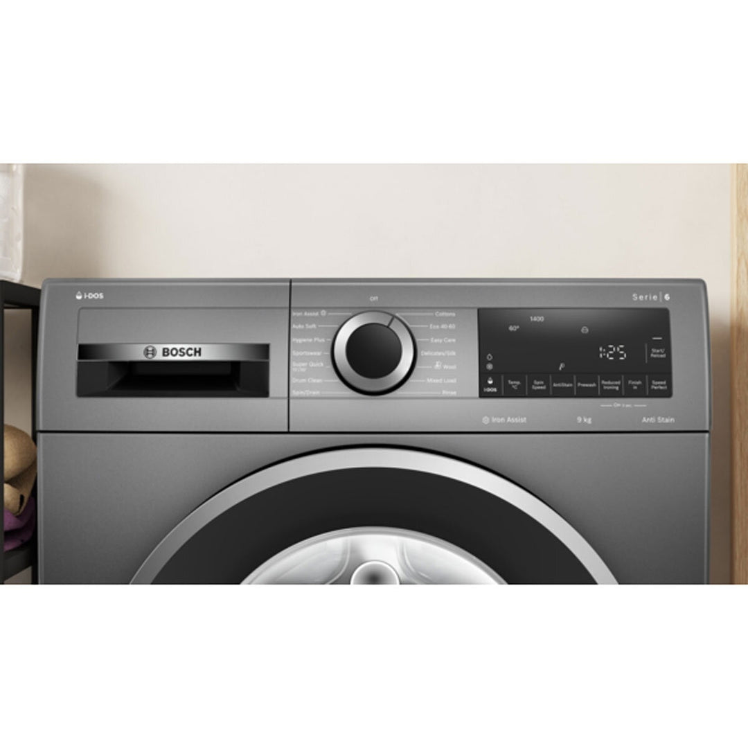 Bosch Series 6 WGG244FCGB Washing Machine, 9kg, 1400PRM, A Rated in Grey