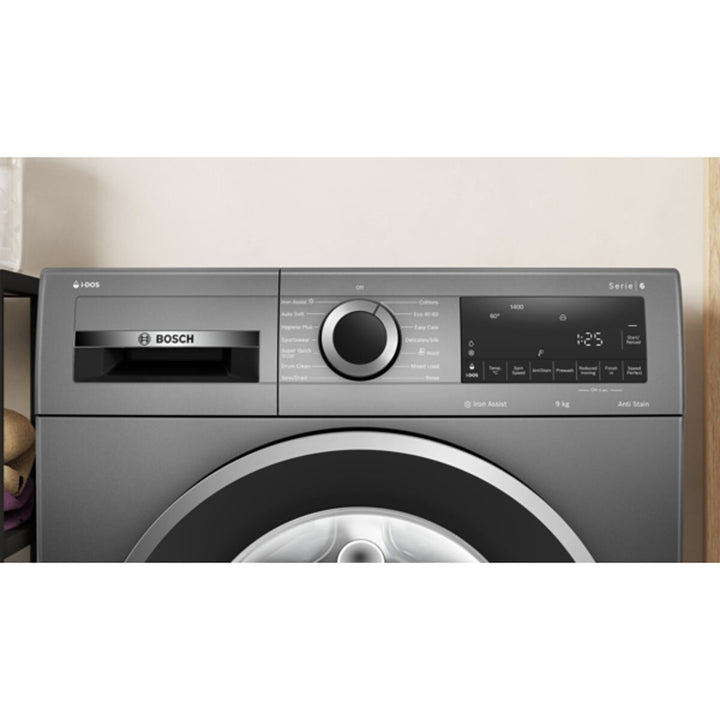 Bosch Series 6 WGG244FCGB Washing Machine, 9kg, 1400PRM, A Rated in Grey