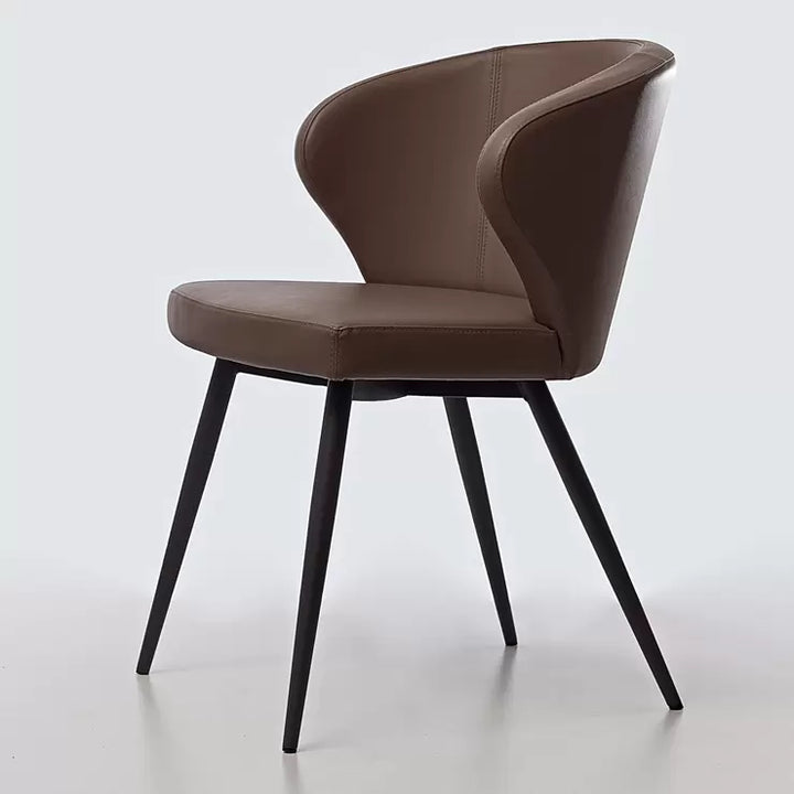 Peressini Doris Brown Faux Leather Dining Chair