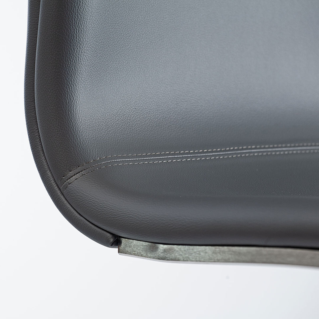 Peressini Rio Grey Faux Leather Dining Chair, 2 Pack
