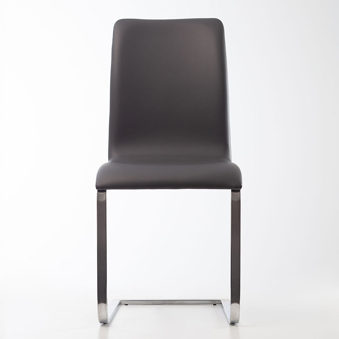 Peressini Rio Grey Faux Leather Dining Chair, 2 Pack