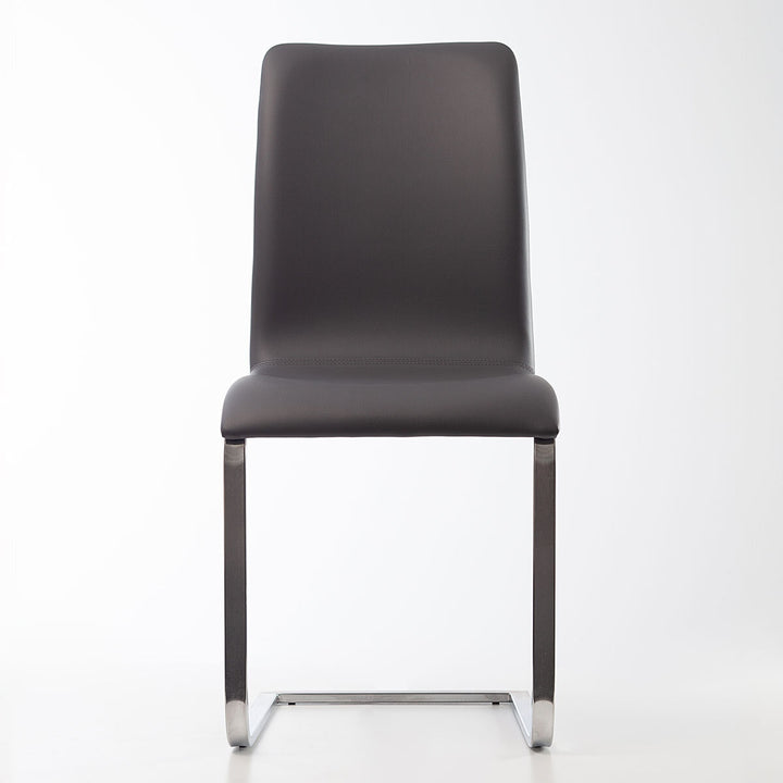 Peressini Rio Grey Faux Leather Dining Chair, 2 Pack