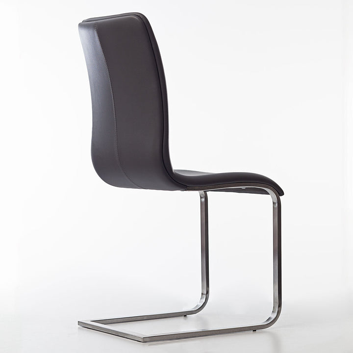 Peressini Rio Grey Faux Leather Dining Chair, 2 Pack