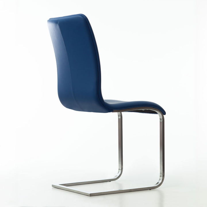 Peressini Rio Blue Faux Leather Dining Chair, 2 Pack