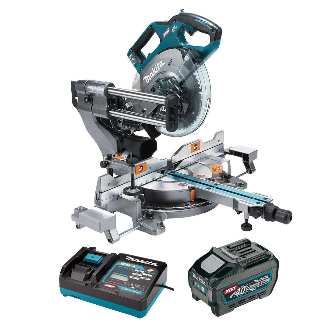 Makita LS002GZ01 40V max XGT Brushless Slide Compound Mitre Saw with 1 x 5.0Ah Battery & Charger