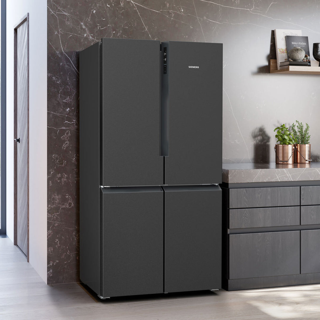 Siemens KF96NAXEAG, Multi Door Fridge Freezer, E Rated in Black Stainless Steel