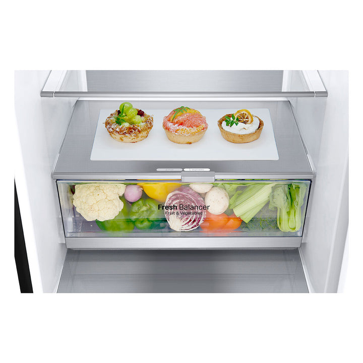 LG GBB92MCB2P Fridge Freezer, A Rated in Matte Black