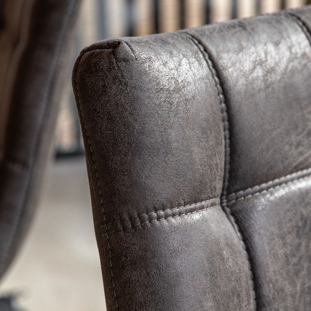 Gallery Darwin Grey Faux Leather Dining Chair, 2 Pack