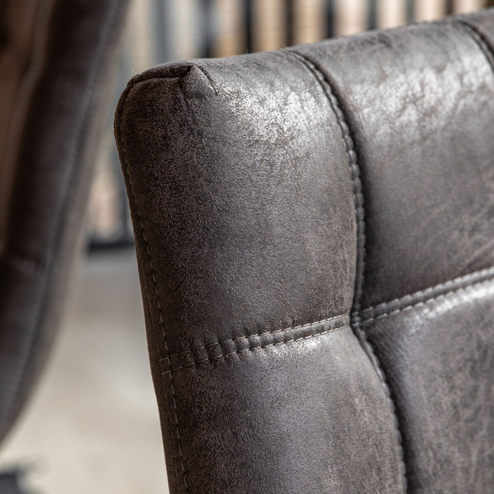 Gallery Darwin Grey Faux Leather Dining Chair, 2 Pack