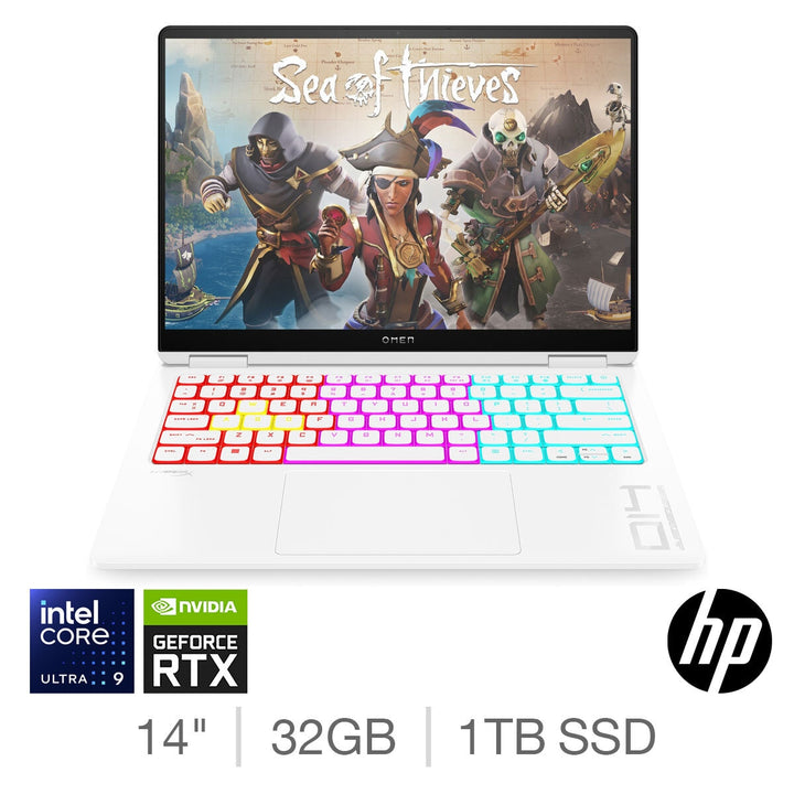 HP OMEN Transcend, Intel Core Ultra 9, 32GB RAM, 1TB SSD, NVIDIA GeForce RTX 4070, 14 inch Gaming Laptop,14-fb0010na