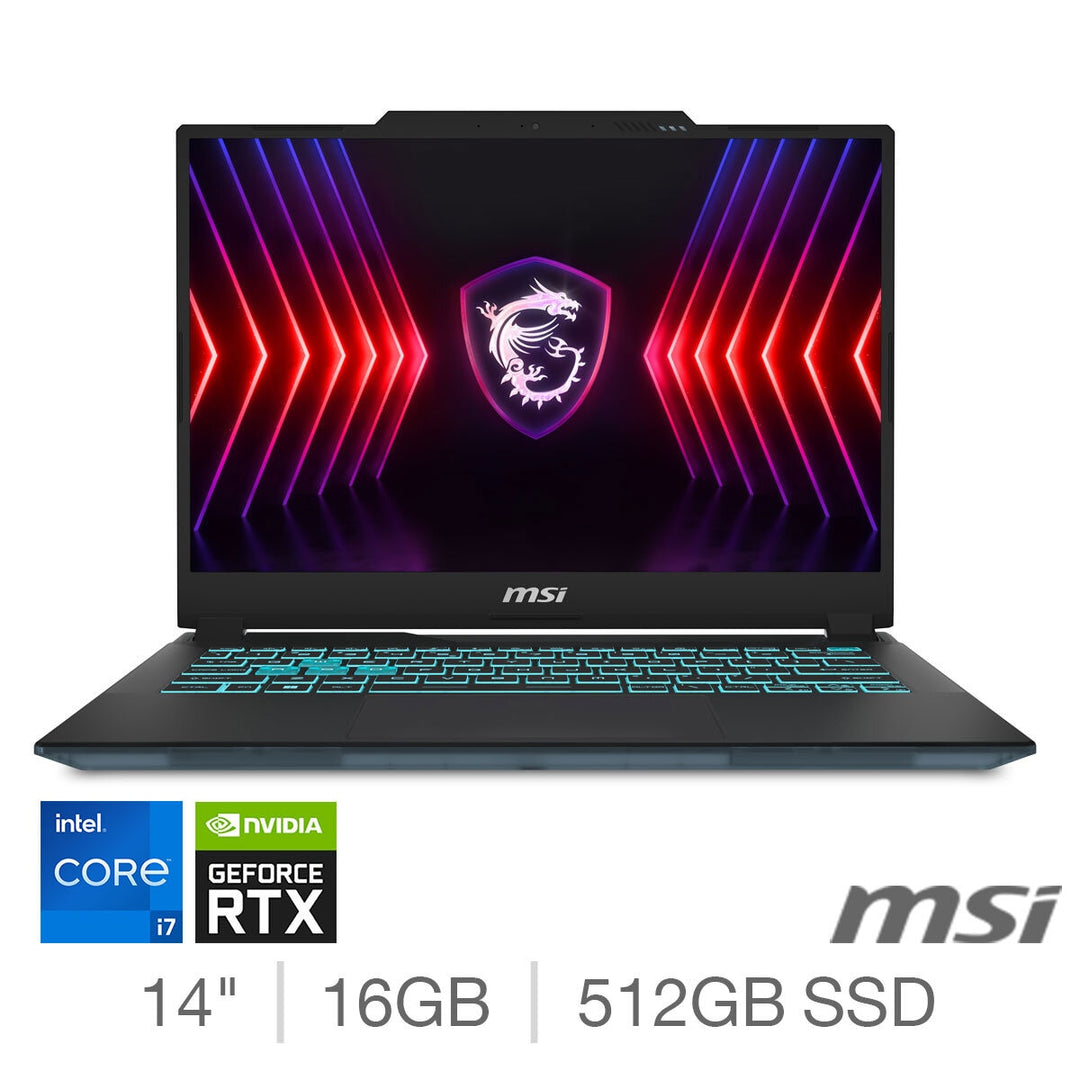 MSI Cyborg 14, Intel Core i7, 16GB RAM, 512GB SSD, NVIDIA GeForce RTX 4060, 14 Inch Gaming Laptop, 9S7-14P111-011