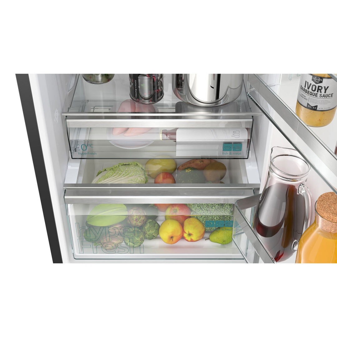 Siemens KG39NEXBF Fridge Freezer B Rated in Black Steel