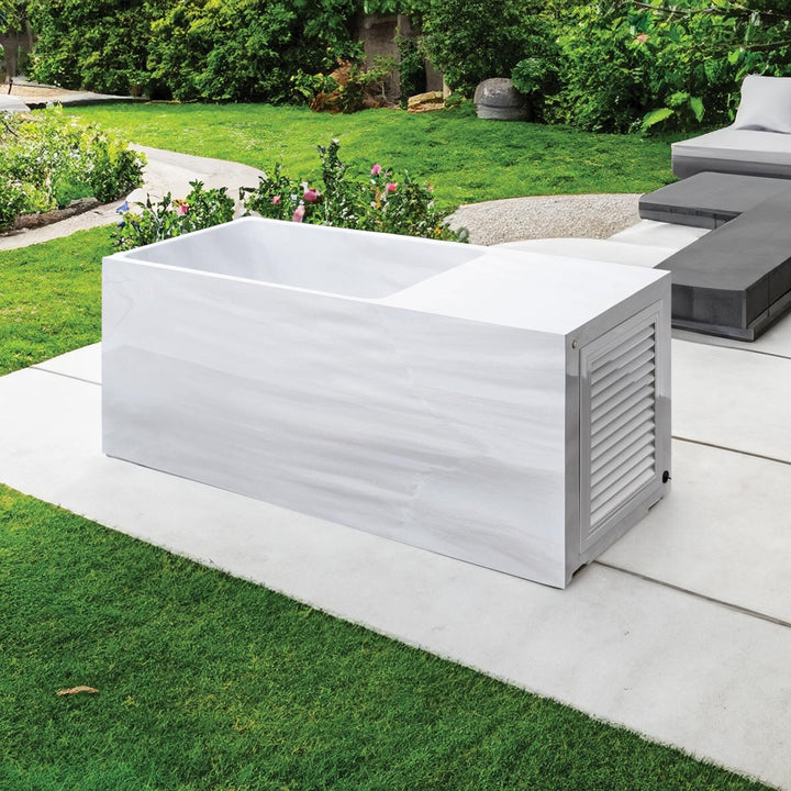 Miami Spas Surge Pro Plunge Acrylic Ice Bath in Sterling Silver - Delivered and Installed