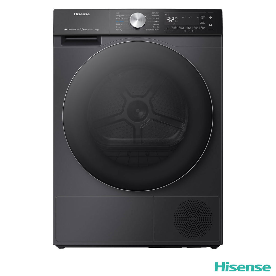 Hisense DH5S102BB, 10kg Heat Pump Dryer A+++ Rating in Black