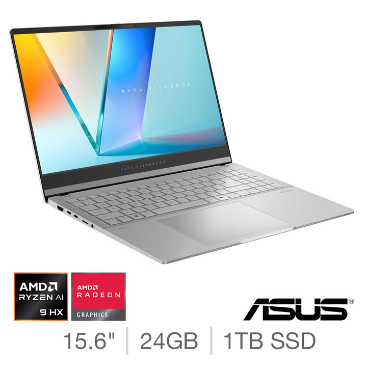 ASUS Vivobook, AMD Ryzen AI 9, 24BB RAM, 1TB SSD, 15.6 Inch OLED Laptop, M5506WA-MA022W