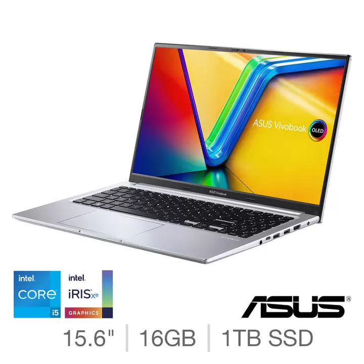 ASUS Vivobook, Intel Core i5, 16GB RAM, 1TB SSD, 15.6 Inch OLED Laptop, X1505VA-MA577W