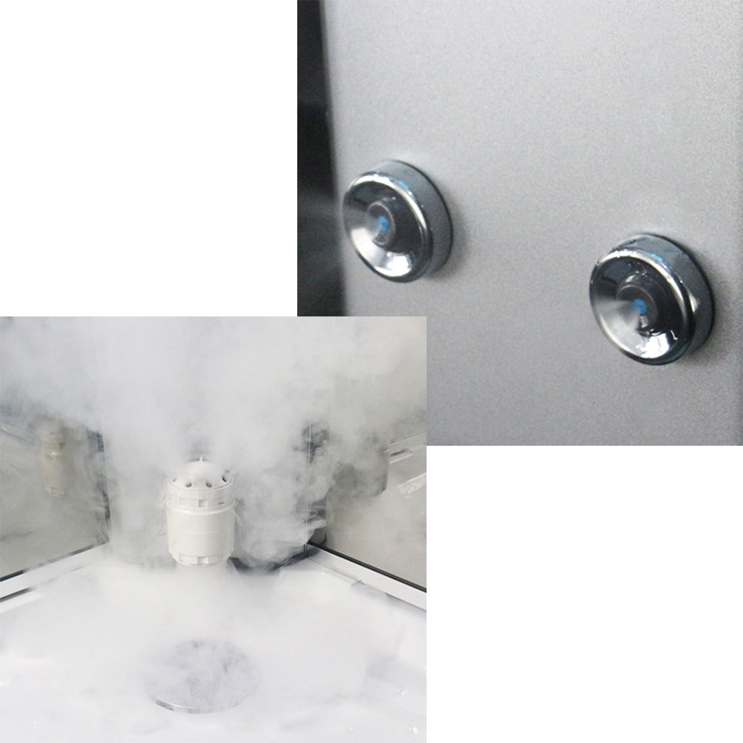 Insignia Diamond 900mm Quadrant Steam Shower with Chrome Frame