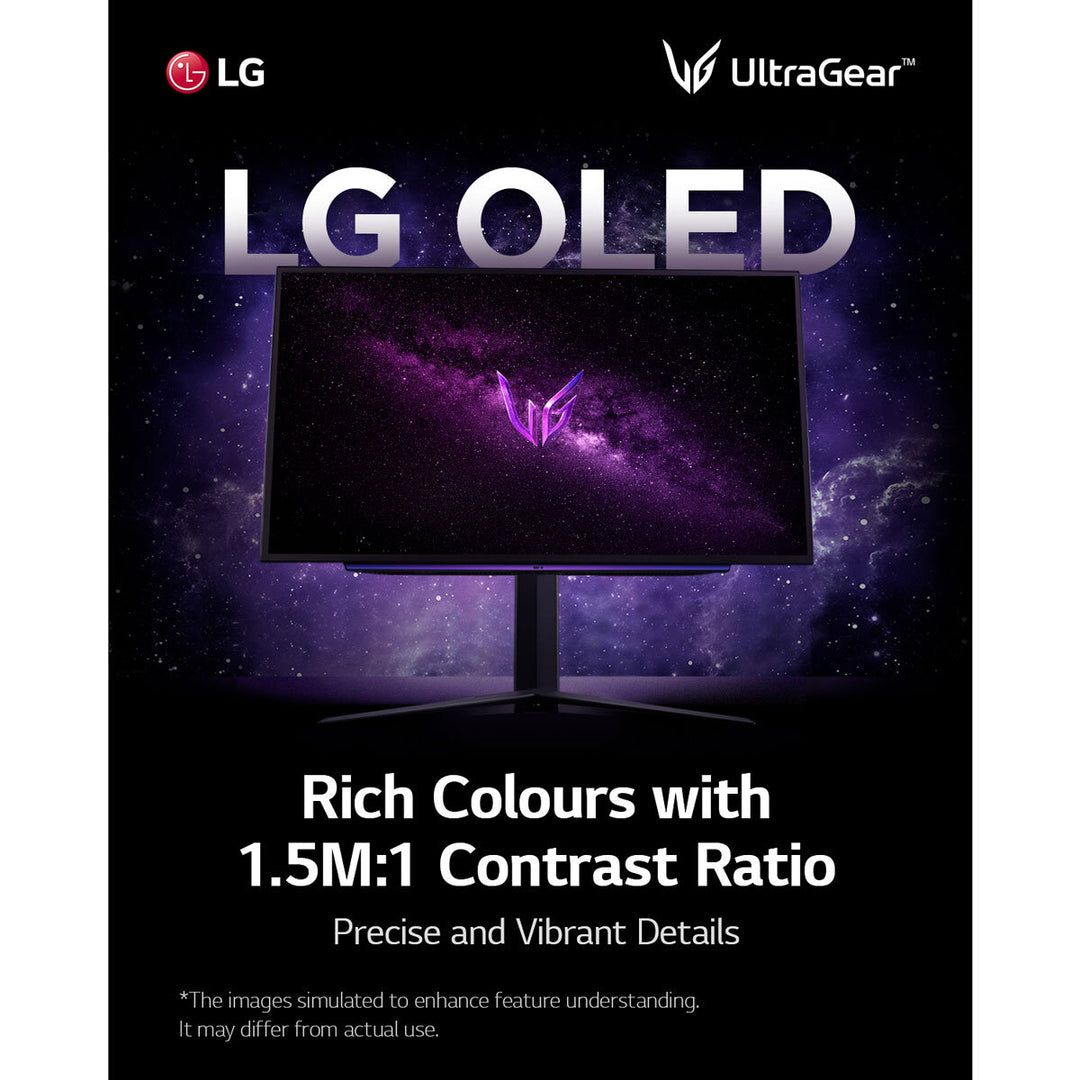 LG UltraGear 27 Inch QHD 240Hz OLED Gaming Monitor, 27GS95QE-B