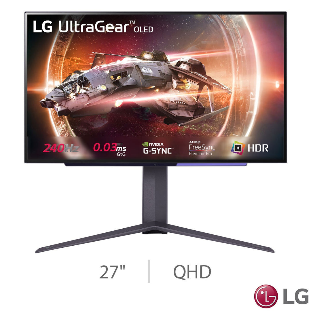 LG UltraGear 27 Inch QHD 240Hz OLED Gaming Monitor, 27GS95QE-B