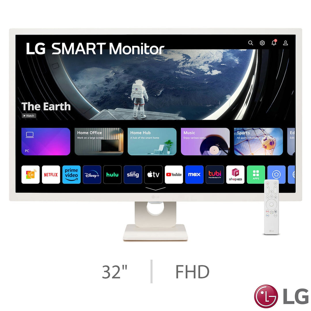 LG 32 Inch Full HD 60Hz IPS Smart Monitor, 32SR50F-W