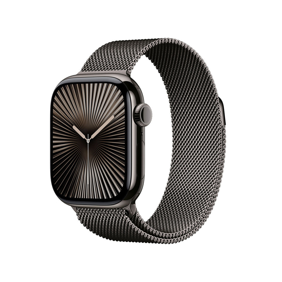 Apple Watch Series 10 GPS + Cellular, 42mm Slate Titanium Case with slate Milanese Loop, MX053QA/A