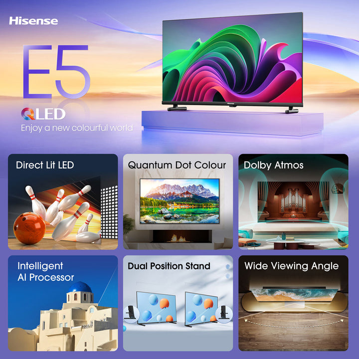 Hisense 32E5NQTUK 32 Inch QLED 4K UHD Smart TV