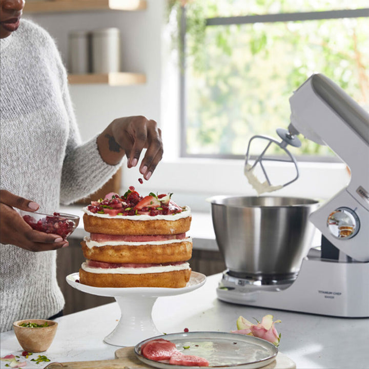 Kenwood Titanium Chef Baker Stand Mixer - White, KVC65.001WH