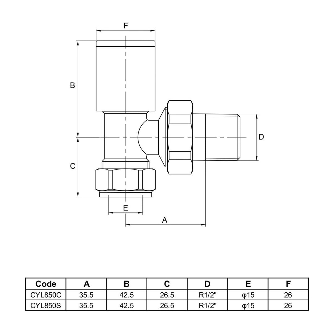 Ultraheat Cylindrical-25 Vertical Manual Valve + L/S (Pair) - Anthracite Grey