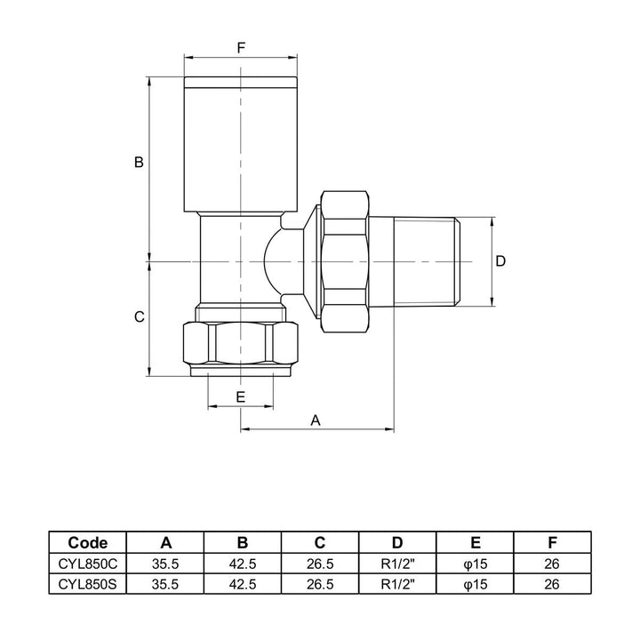 Ultraheat Cylindrical-25 Horizontal Manual Valve + L/S (Pair) - Anthacite Grey