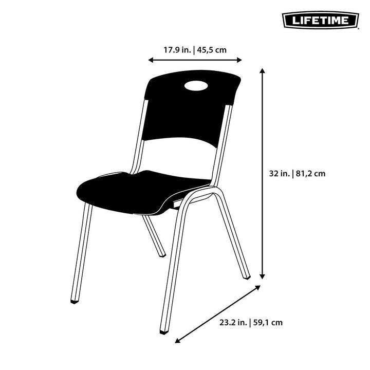 Lifetime Stacking Chair, 14 Pack & Chair Trolley