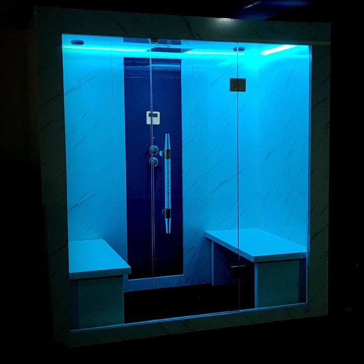 Insignia 1800mm x 1200mm Marble Effect All in One Steam Room & Shower