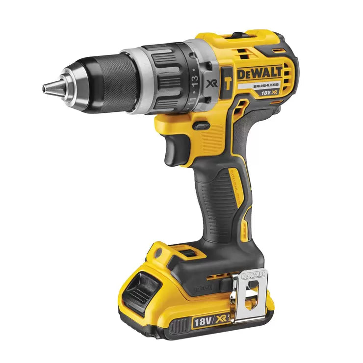 DEWALT Brushless Hammer Drill Driver Kit - Includes 2 X 2 Ah Batteries With Kit Bag & Charger