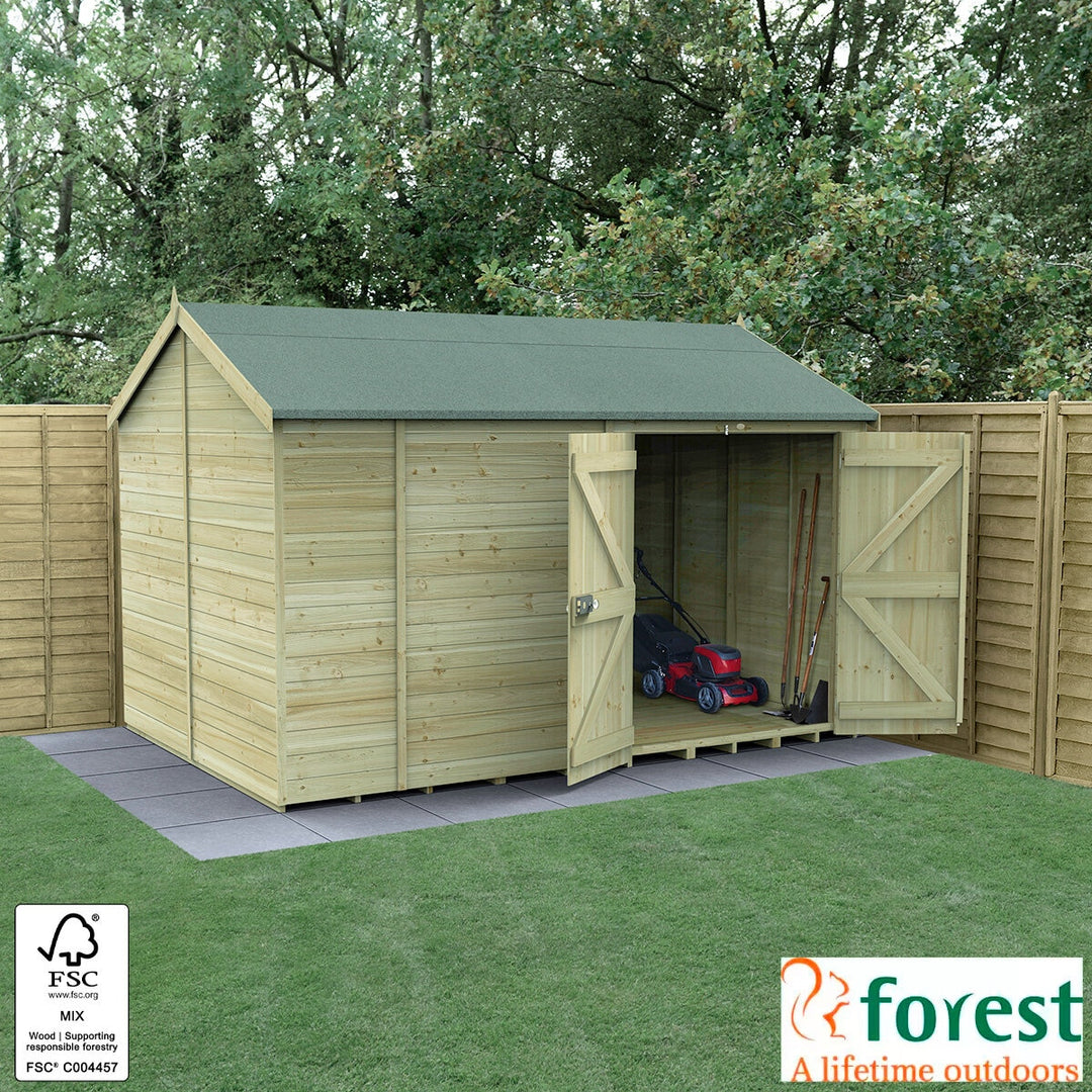 Forest Garden Timberdale 12ft x 8ft 3" (3.6 x 2.5m) Tongue &amp; Groove Wooden Storage Shed