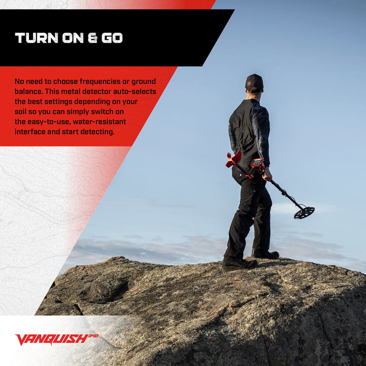 Minelab Vanquish 340 Metal Detector Bundle - Includes Pro-Find 35 Pinpointer