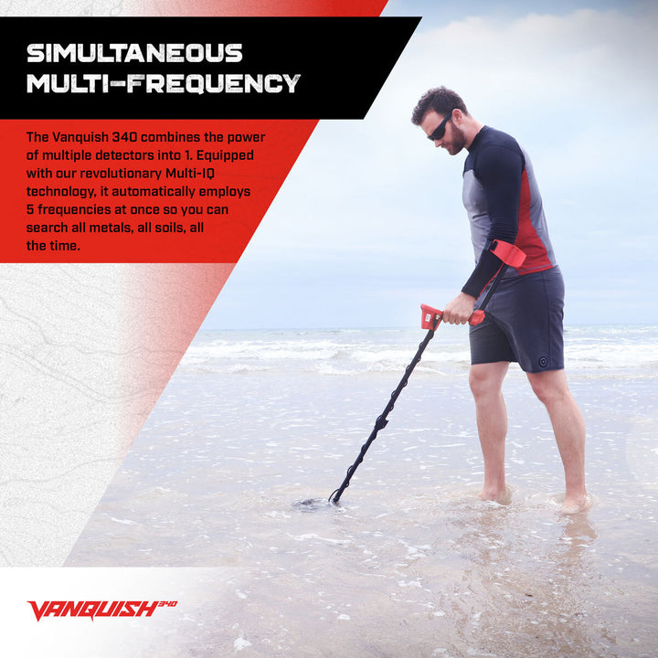 Minelab Vanquish 340 Metal Detector Bundle - Includes Pro-Find 35 Pinpointer