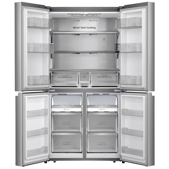 Hisense RQ758N4SASE, Pureflat Multi Door Fridge Freezer, E Rated in Silver