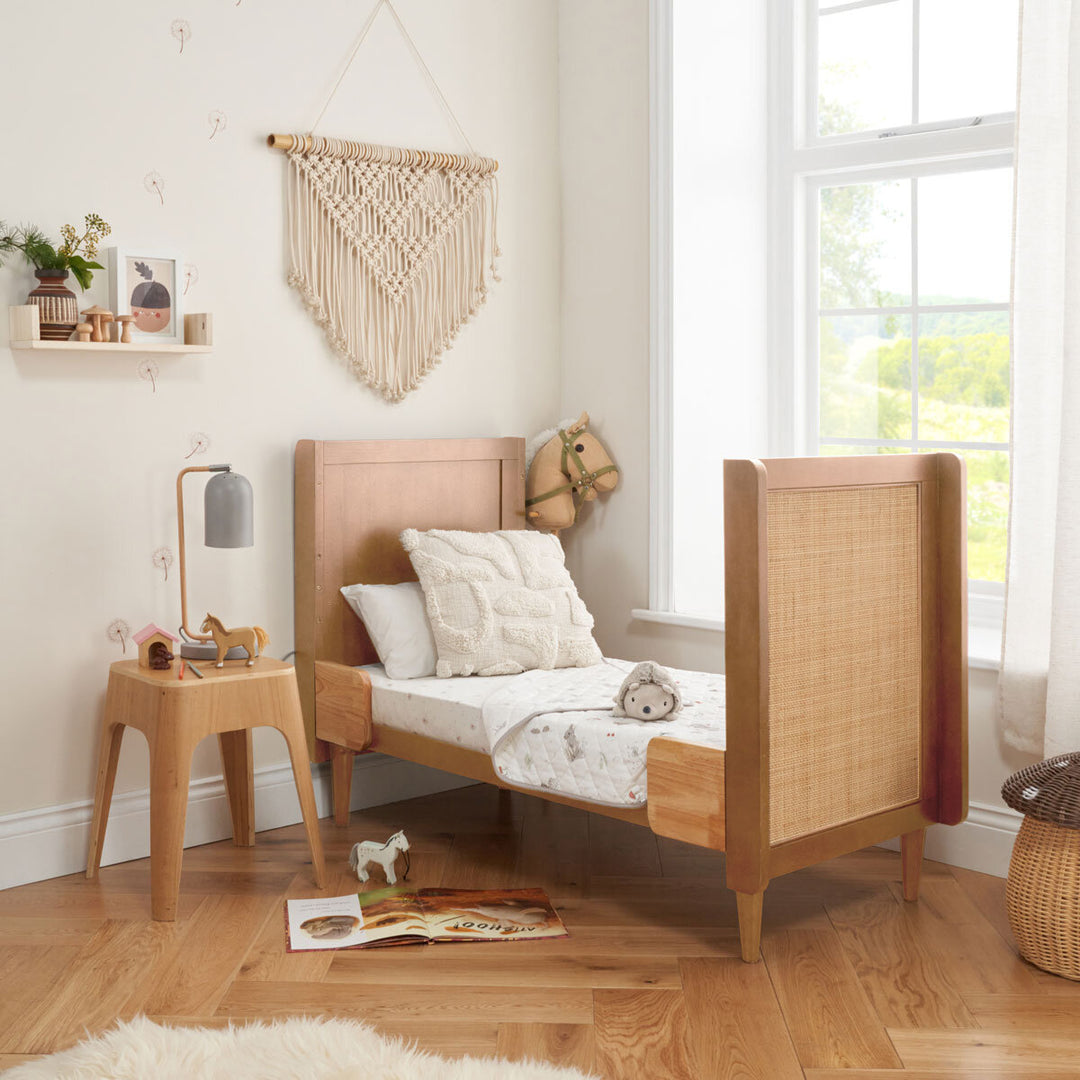 Tutti Bambini Japandi 4 Piece Nursery Set, Light Oak Finish