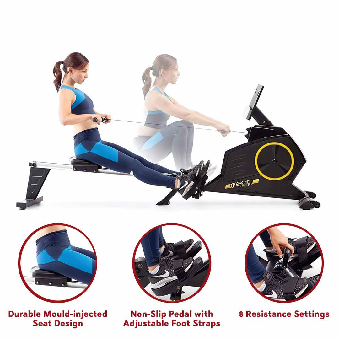 Circuit Fitness 986RW Deluxe Magnetic Folding Rowing Machine