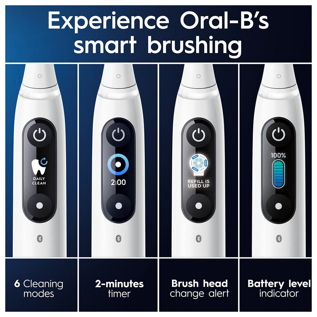 Oral-B iO Series 8 White & Black Toothbrush, Duo Pack