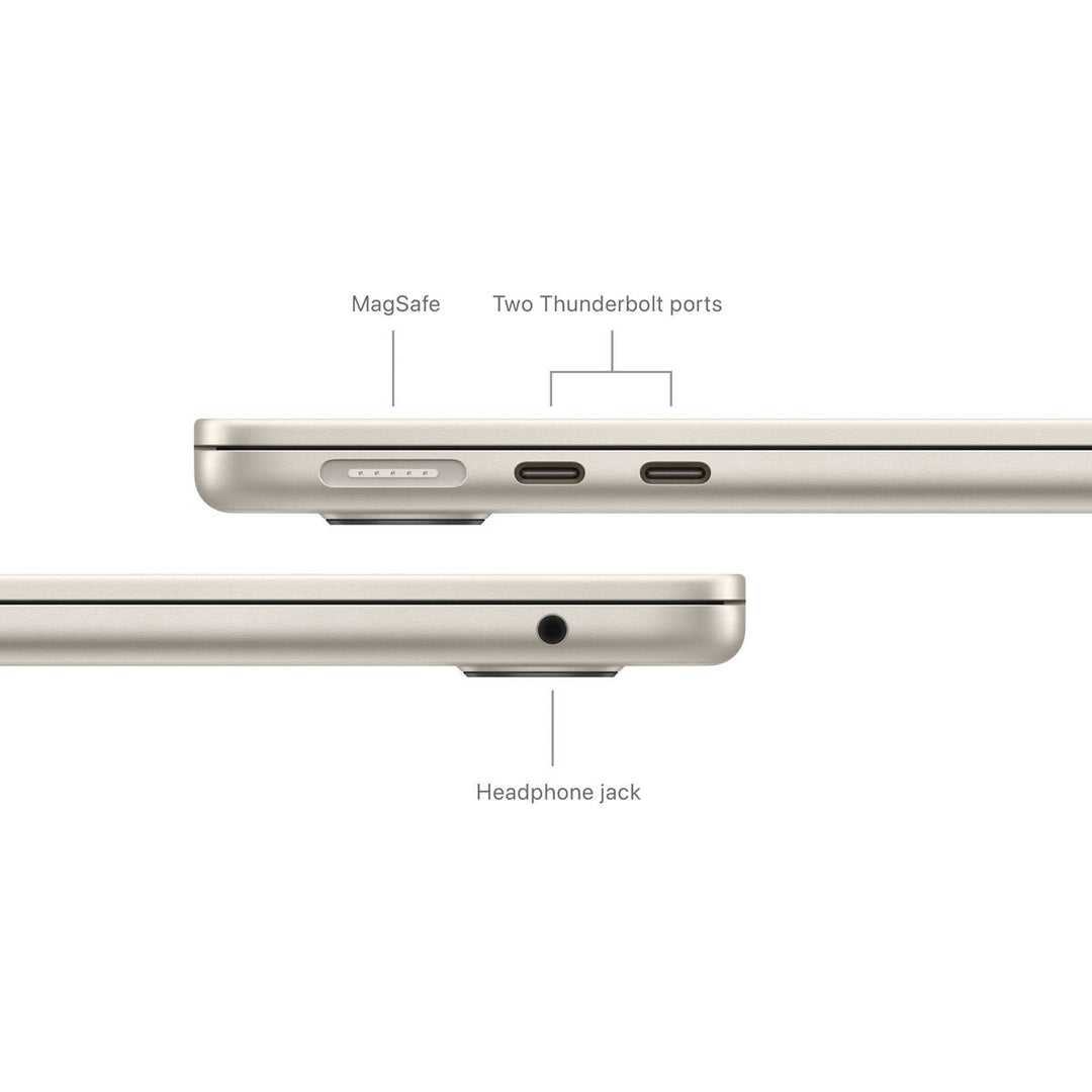 Apple MacBook Air 2024, Apple M3 Chip, 16GB RAM, 256GB SSD, 13.6 Inch in Starlight, MC8J4B/A