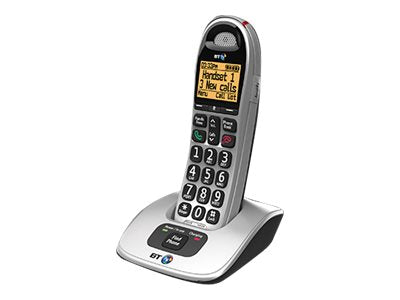 TieDex UK BT Big Button Twin 4000 - cordless phone with caller ID/call waiting + additional handset - 3-way call capability