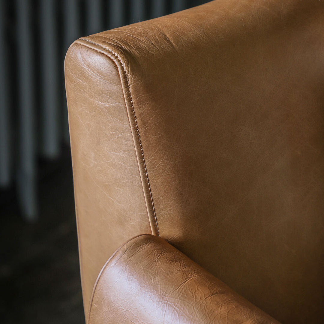 Gallery Stratford Brown Leather Armchair