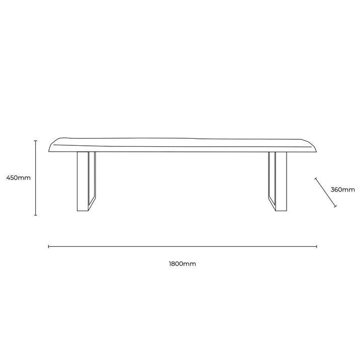 Gallery Chisbury Acacia Live Edge Dining Bench