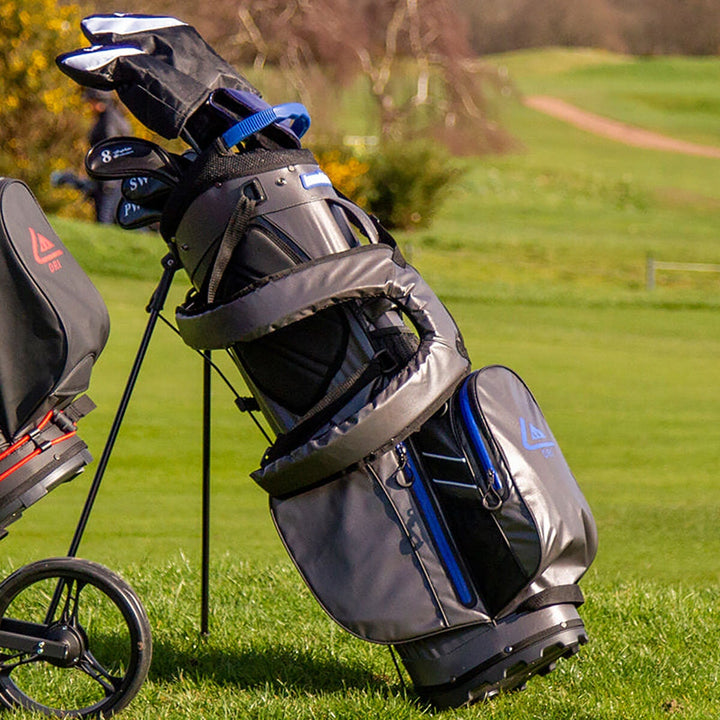 Longridge Elements Waterproof Stand Bag in Grey and Blue